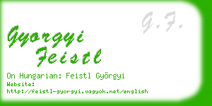 gyorgyi feistl business card